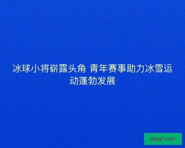 冰球小将崭露头角 青年赛事助力冰雪运动蓬勃发展
