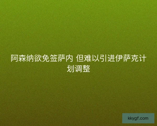 阿森纳欲免签萨内 但难以引进伊萨克计划调整